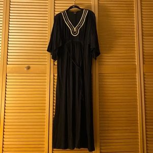 Black gold design dress